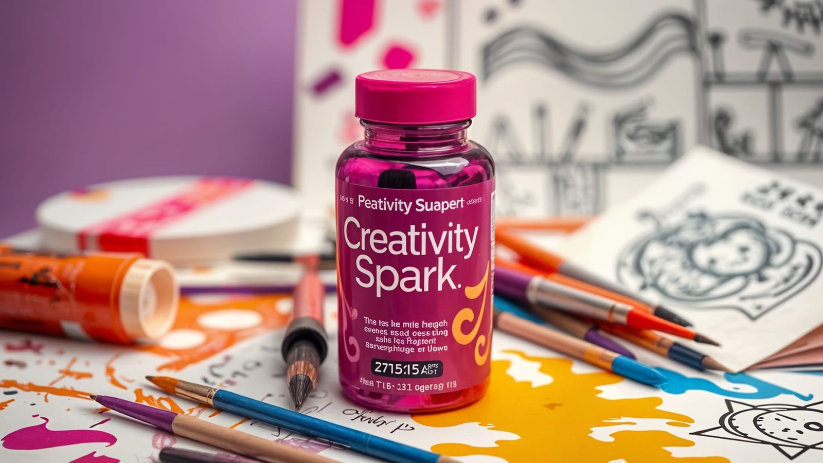 Vibrant Artist's Workspace with CreativitySpark