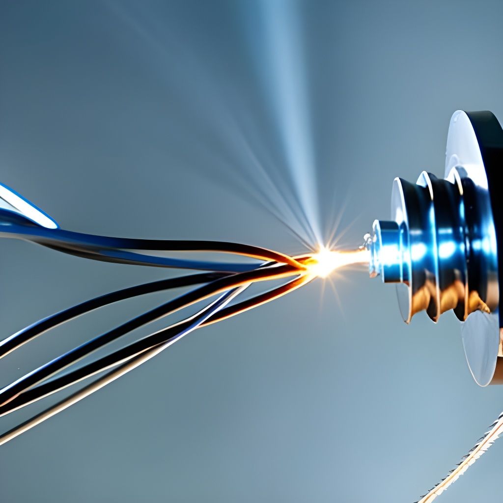 High-Voltage Insulator with Electric Arc in Shock Art Style