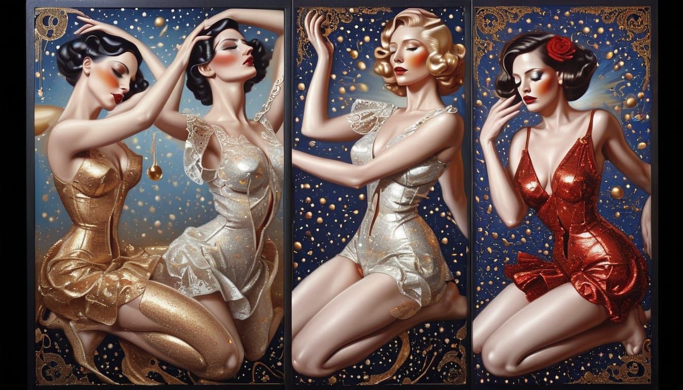 Bauhaus surrealism melting distortions mind bending cracked ...