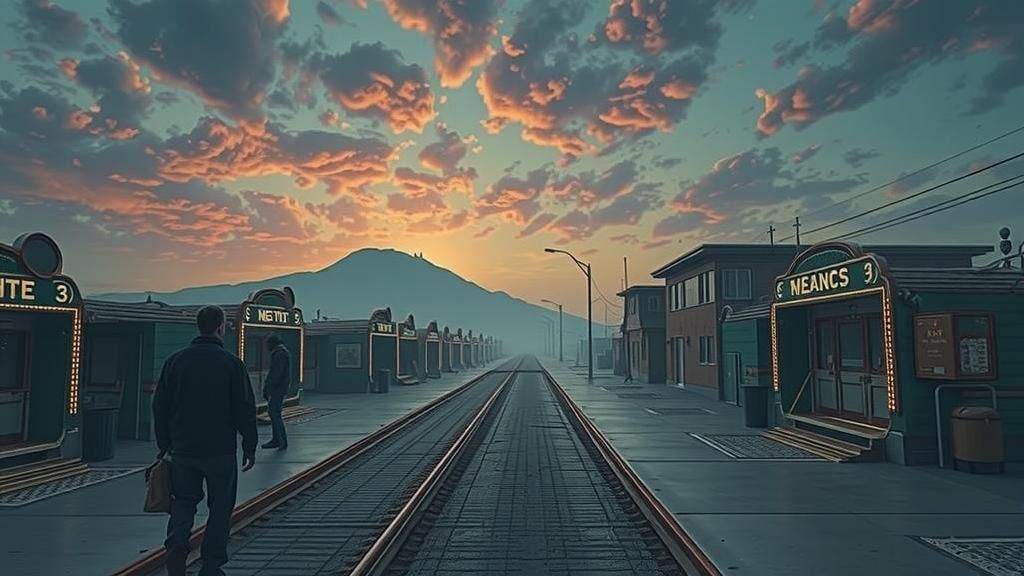 Cinematic Film Still in Noir Style