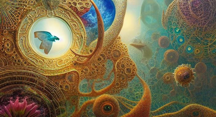 Mystic Amoeba Hybrid Floats Through Space