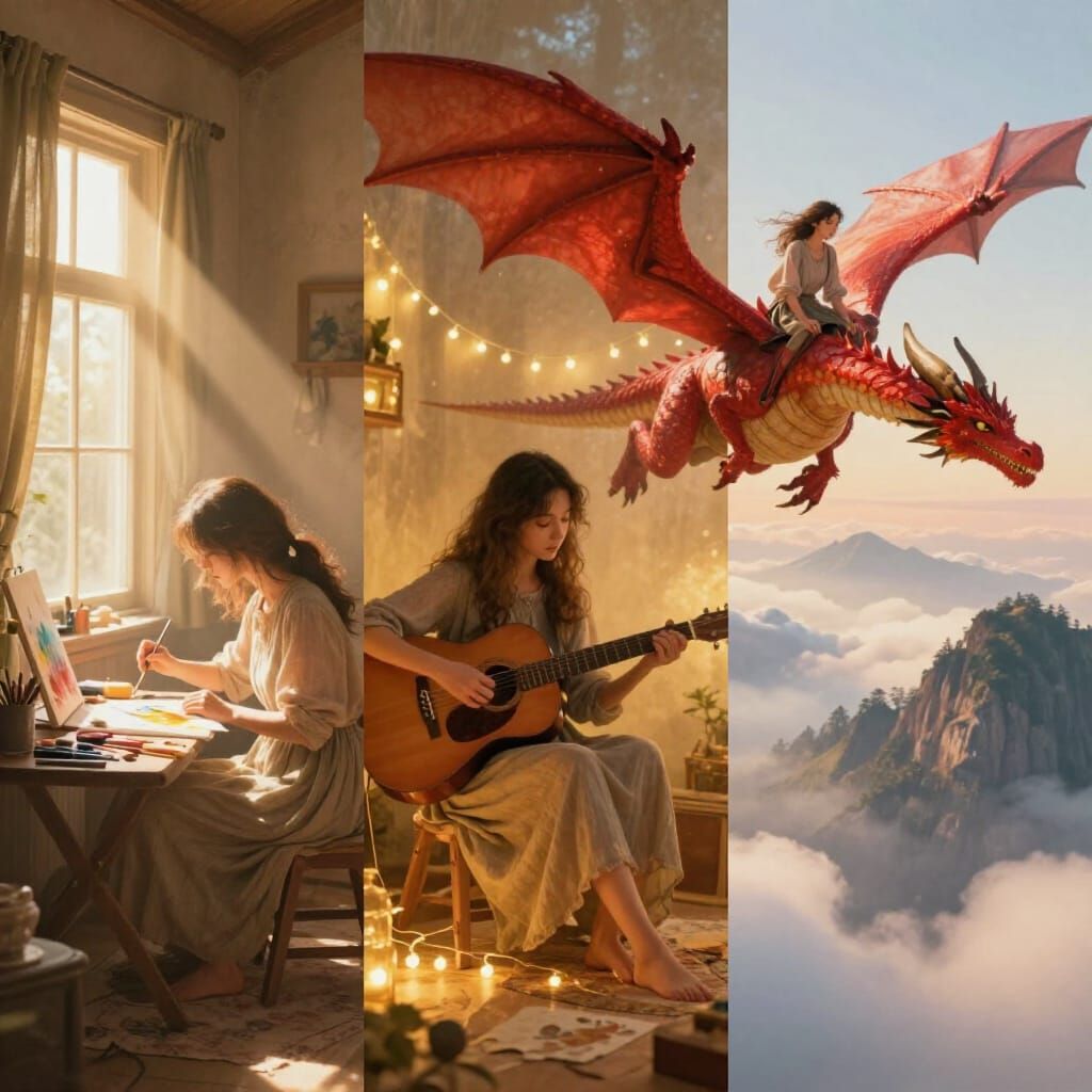 Woman's Journey: Painting, Music, and Dragon Flight