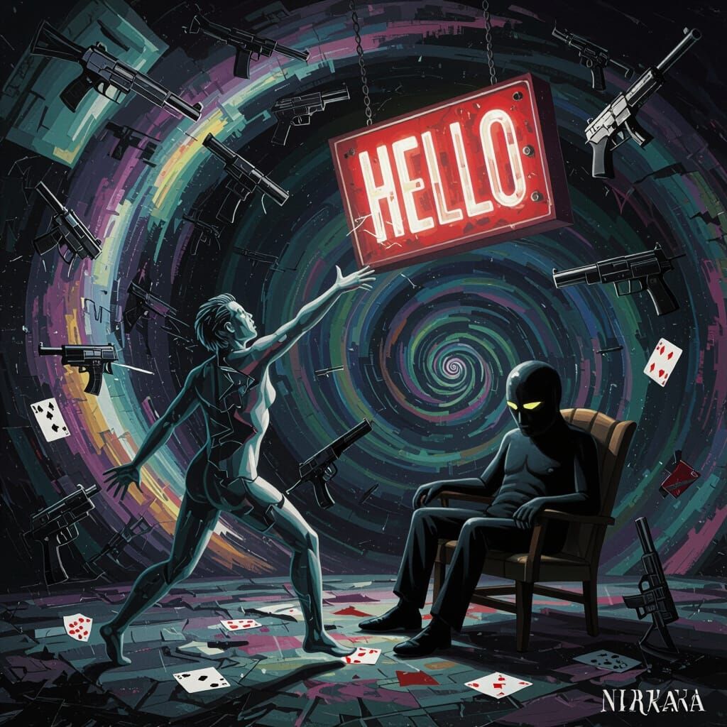 Surreal Chaos Art Inspired by Nirvana Lyrics