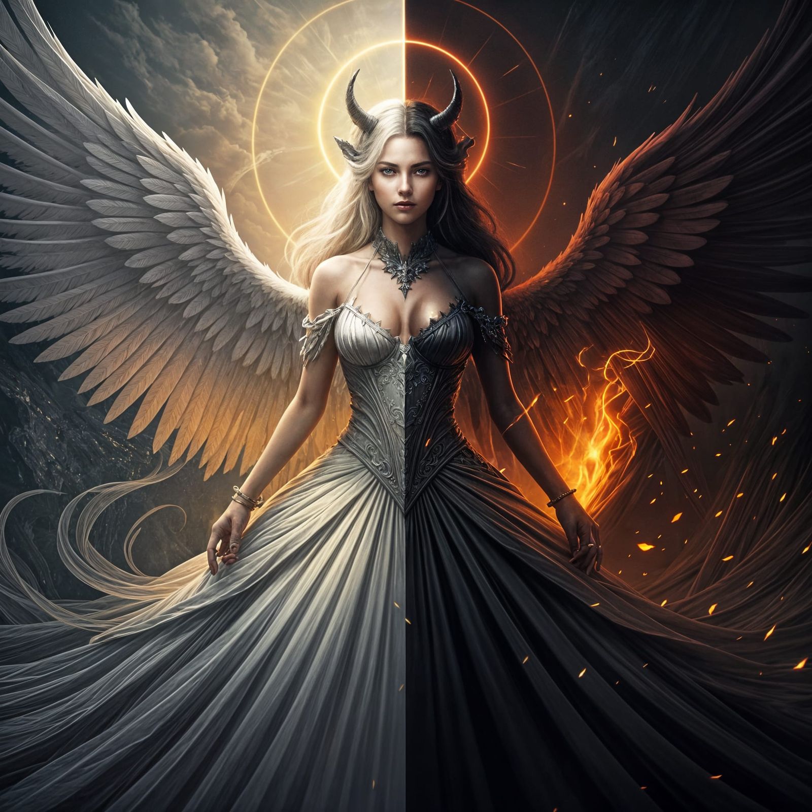 Angel and Demon Woman: A Masterpiece of Duality
