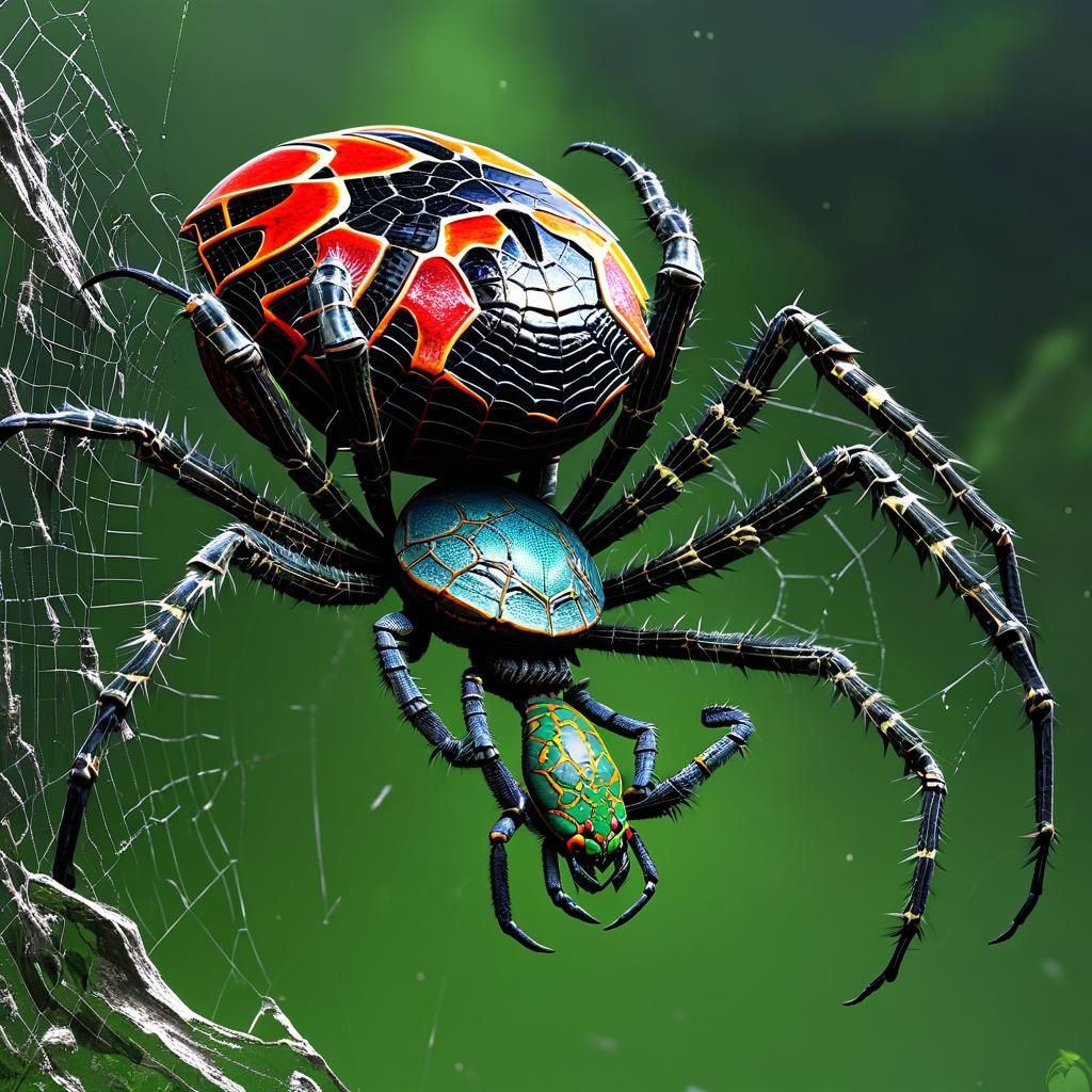 Orb Weaver Spider Dragon Hybrid Creature