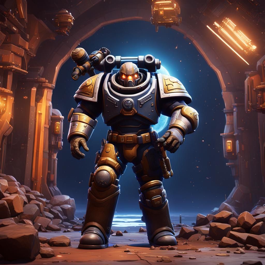 Fortnite Space Marine: Detailed Matte Painting