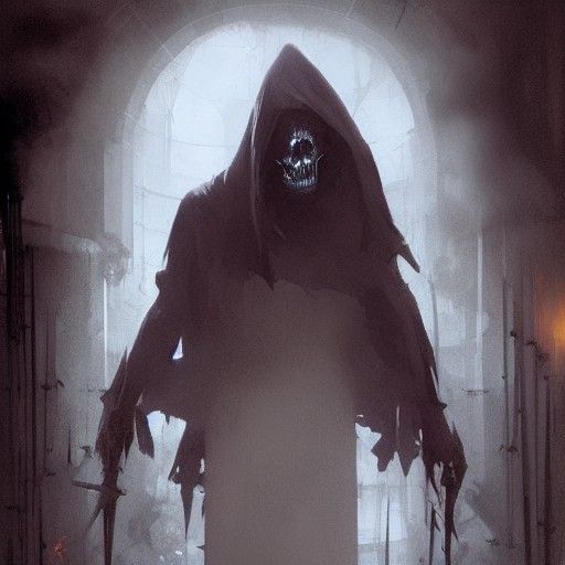 Sinister Vision of Death in Dark Fantasy Style