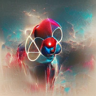 Colorful Atom Model Illustration