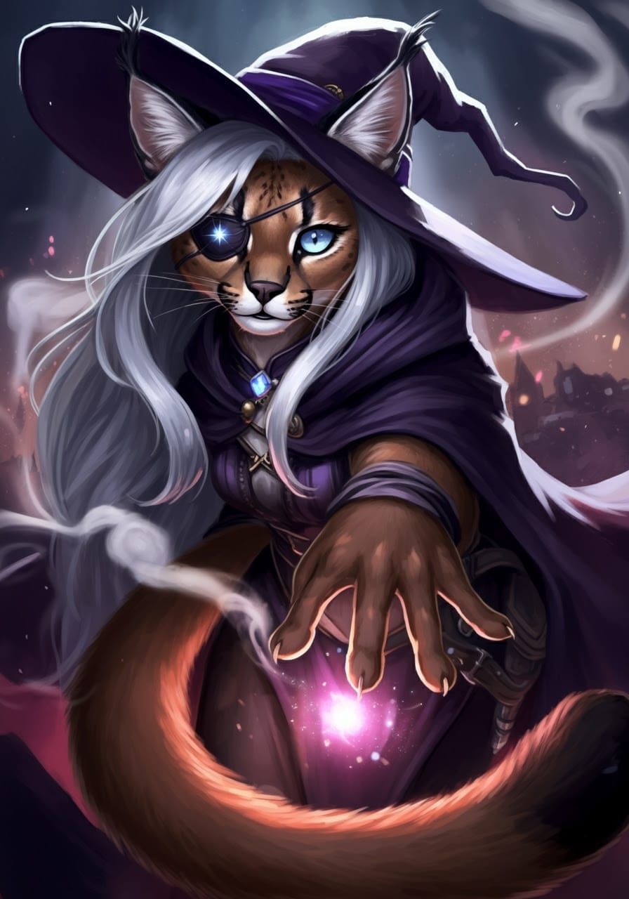 Vibrant Caracal Goddess Descends from the Skies in Anime-Ins...