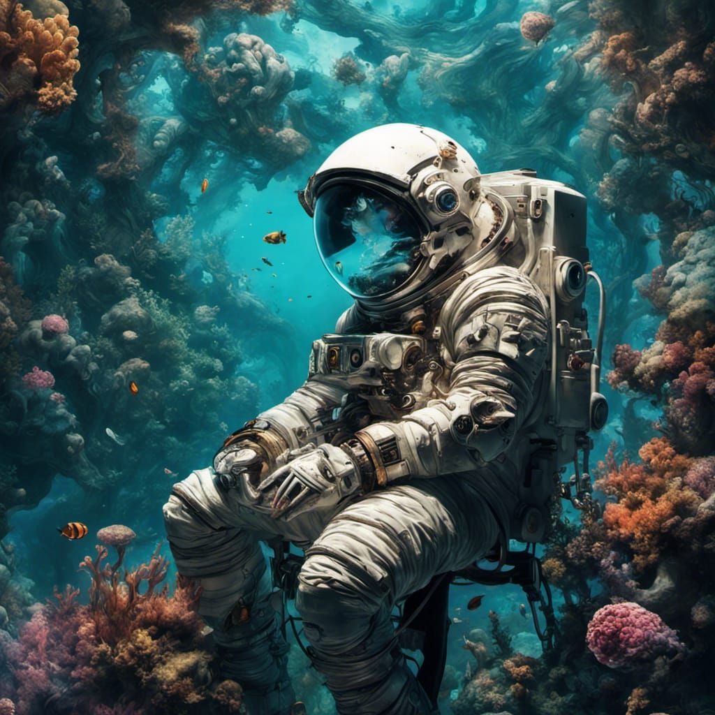 Underwater Astronaut in Fantasycore Style