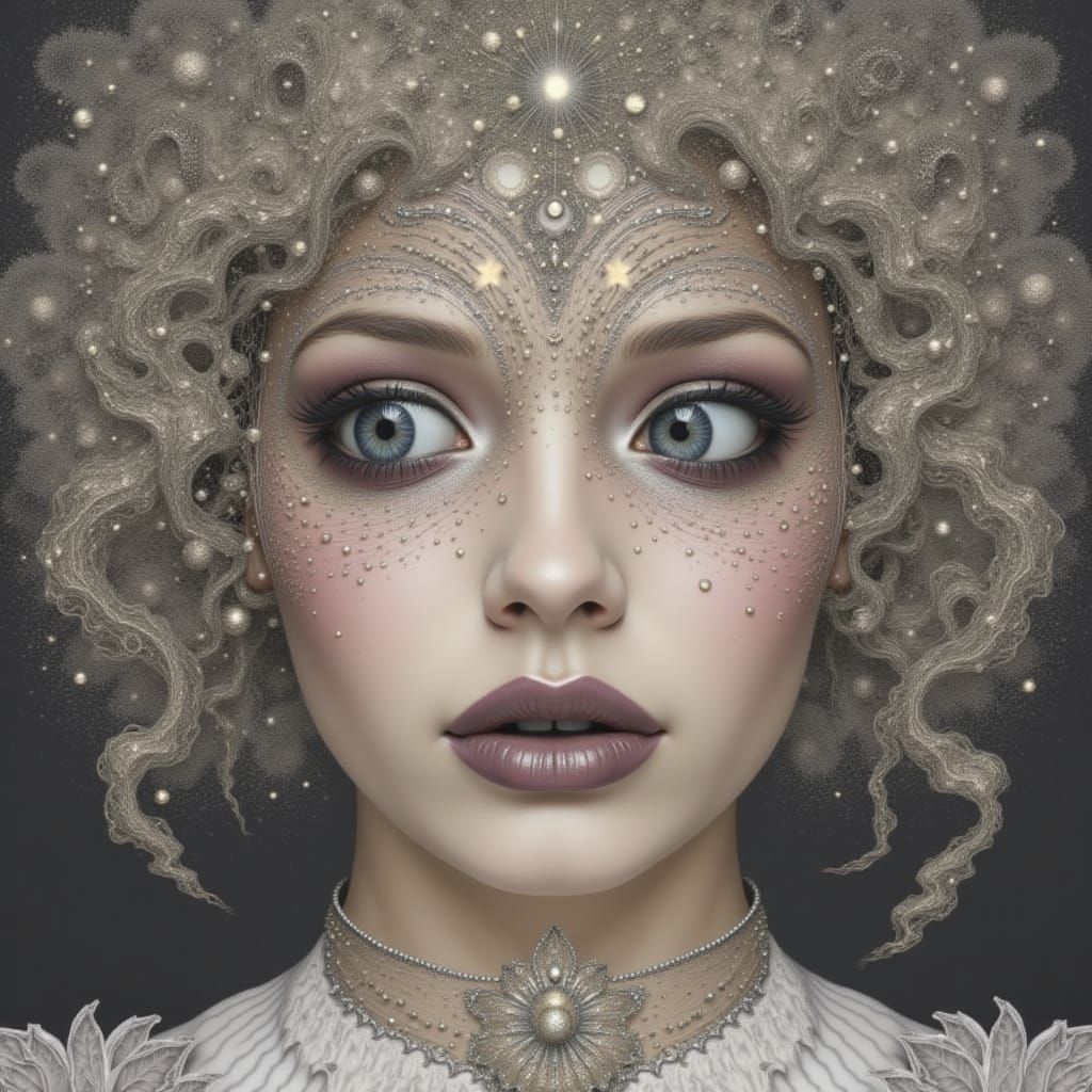 Ethereal Geometric Waves in Vibrant Surrealism