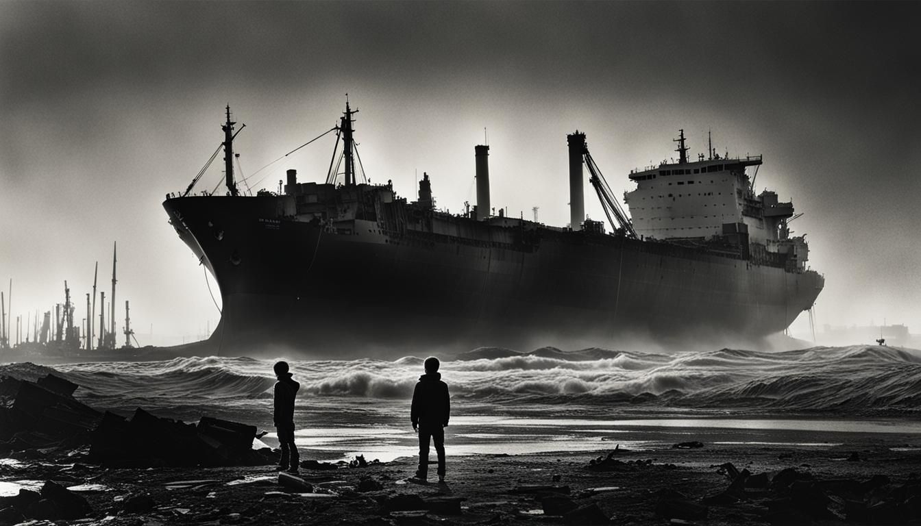 Boy's Treasure Hunt at Alang Ship Breaking Yard