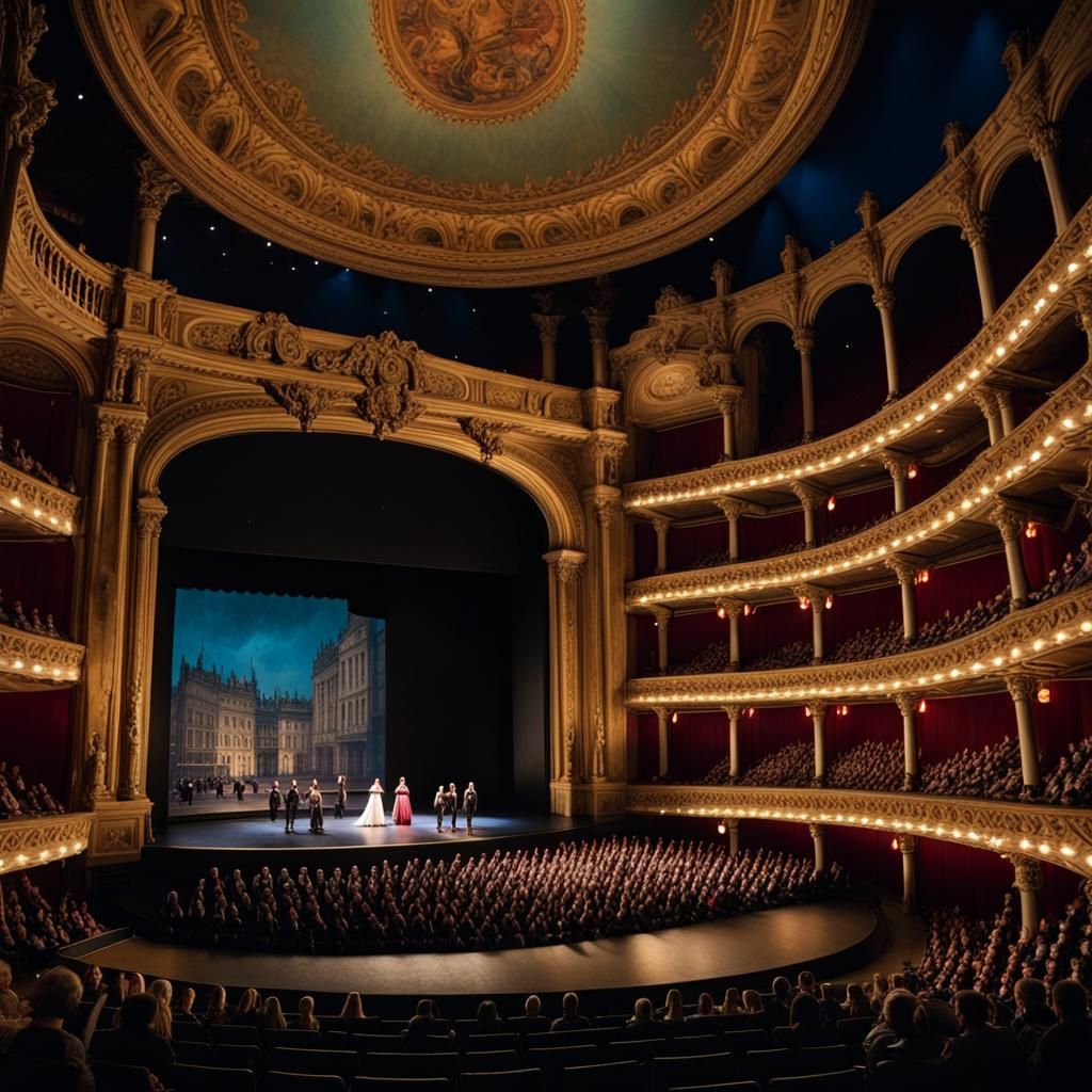 Grand Theatre Stage with Opera Performance