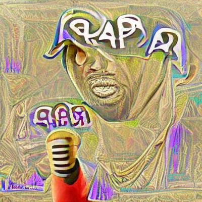 Stylized Graphic Design of the Word Rap