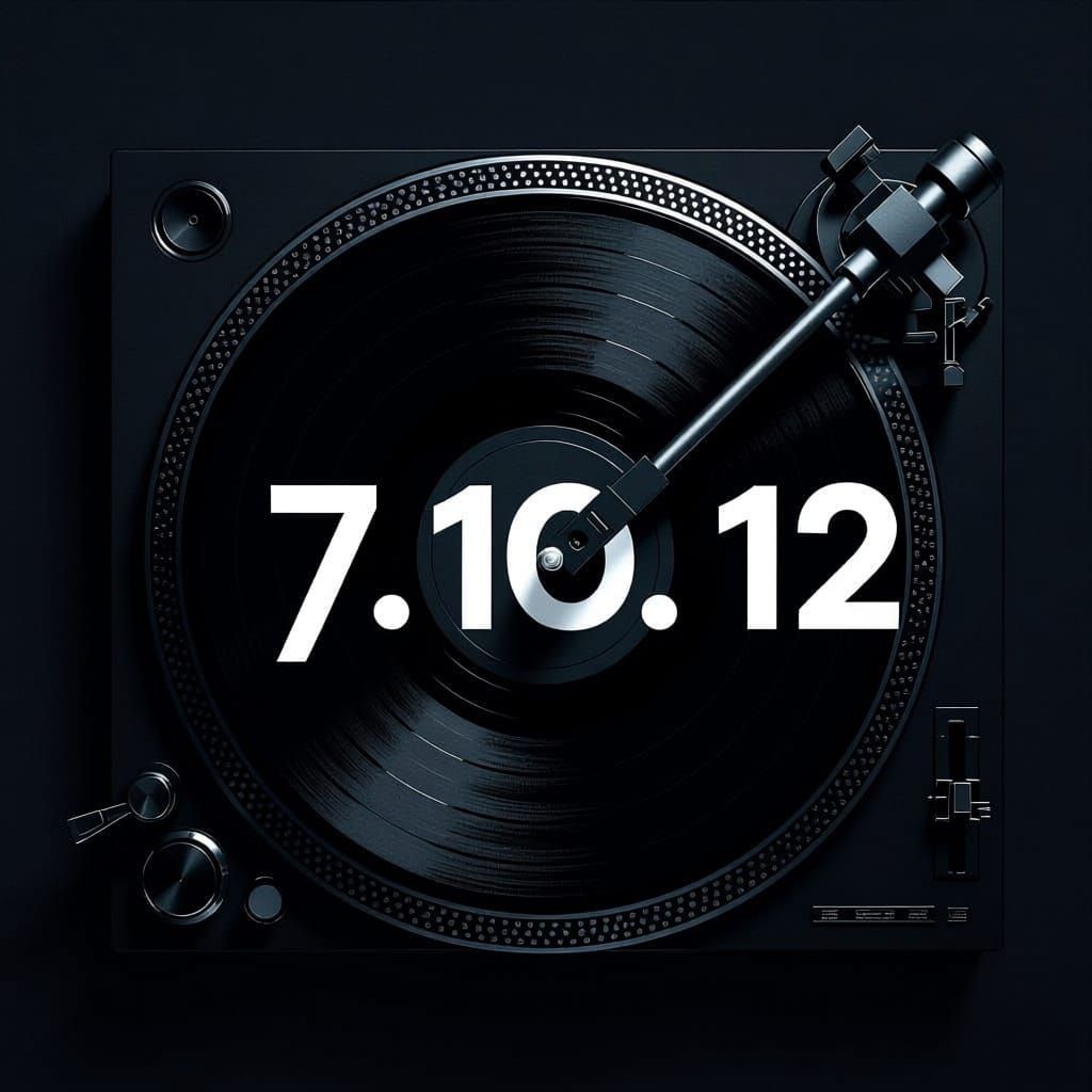 Minimalist Music Logo: 7.10.12 Turntable Symbol
