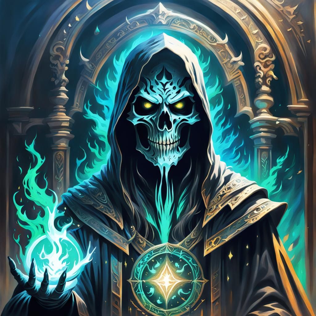 Sinister Specter with Cursed Magical Painting