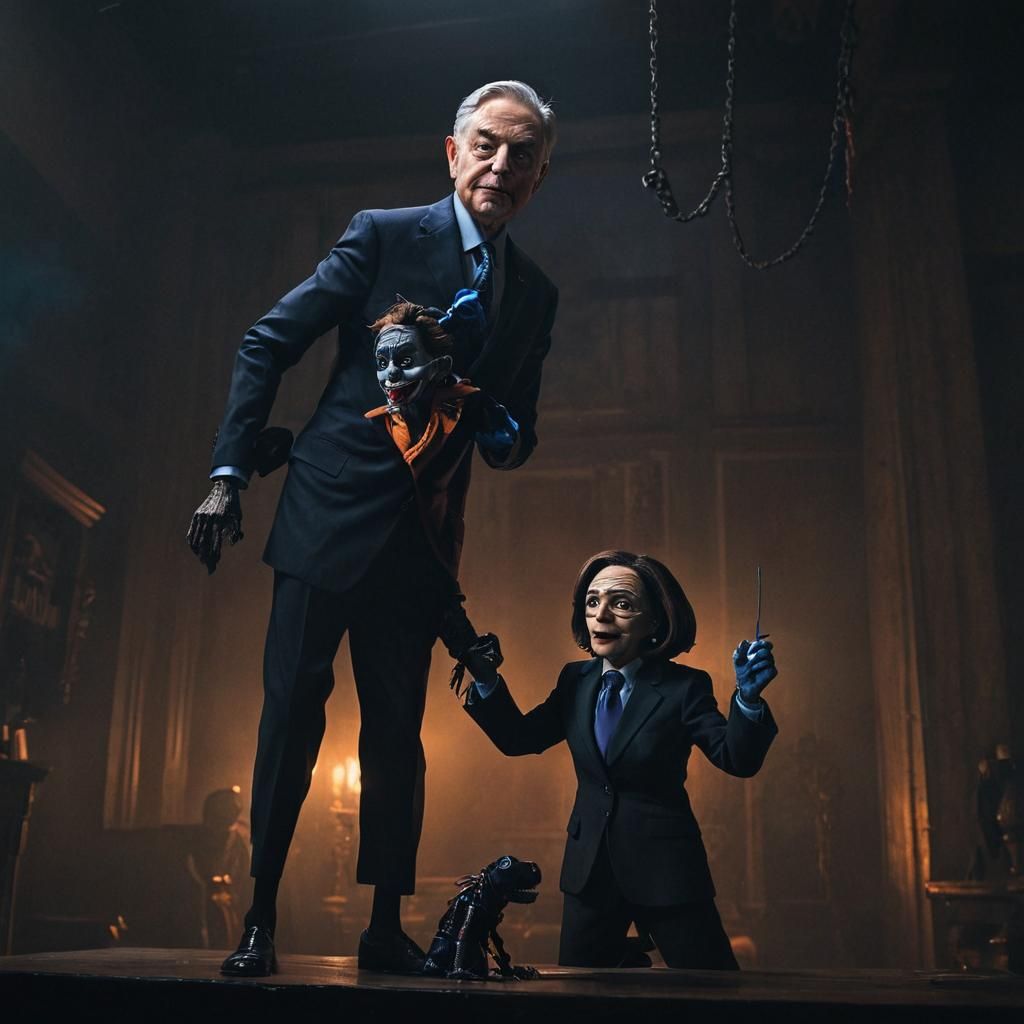 Fantasy Puppet Master in Ominous Chamber