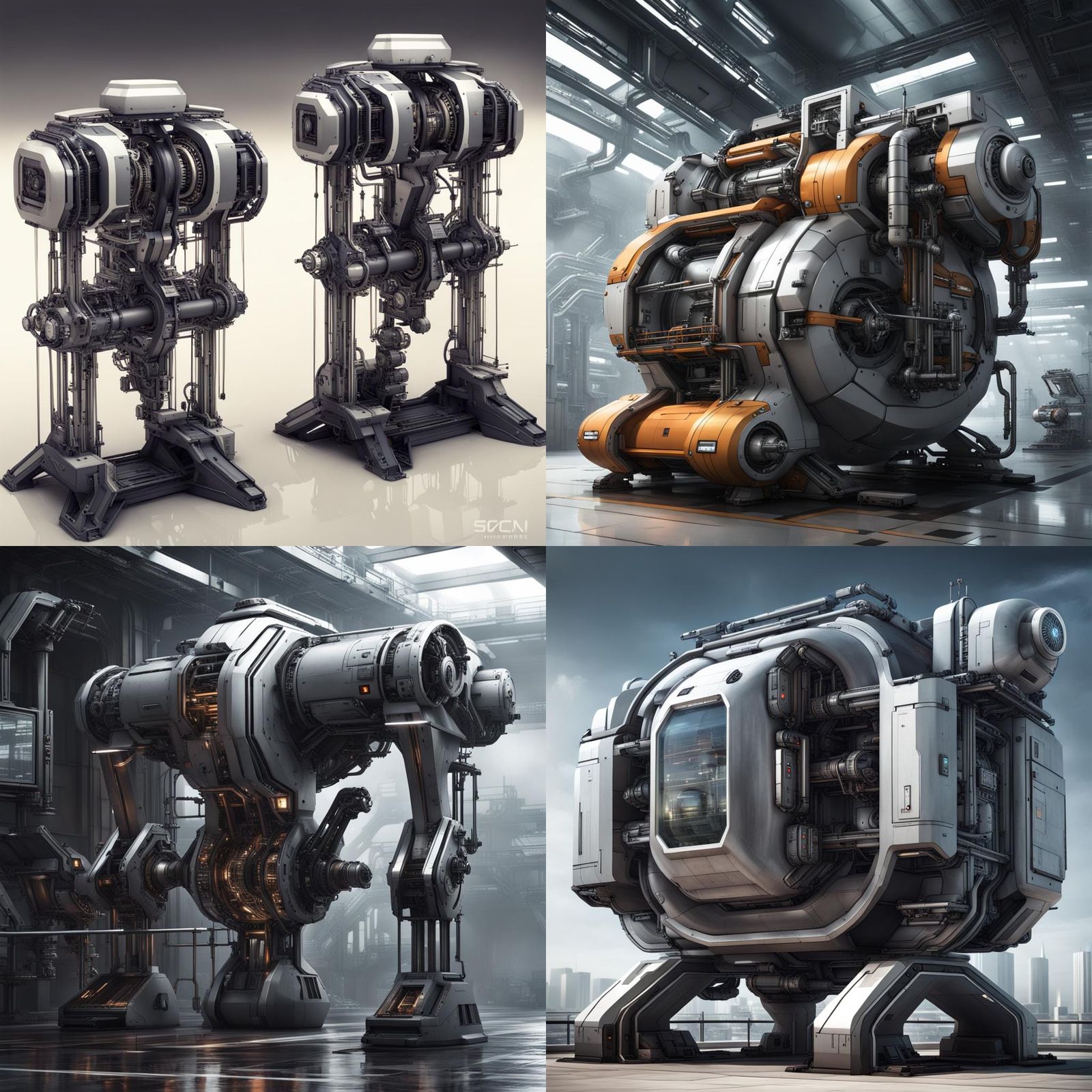 Futuristic Sci-Fi Machine with Modern Tech