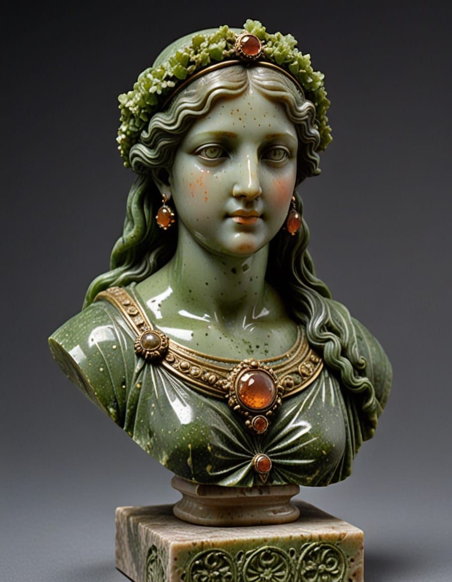 Roman Venus Statue Carved in Vesuvianite