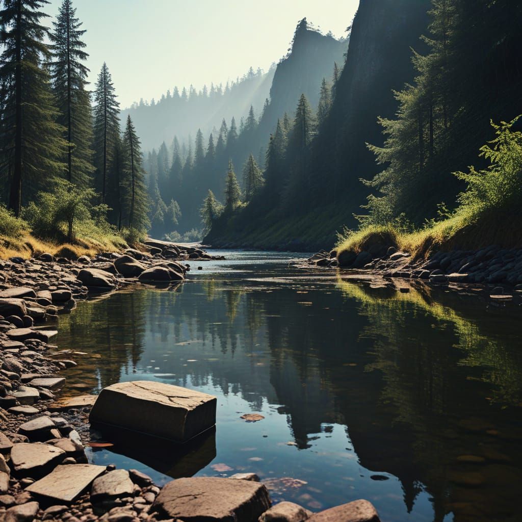 Surreal Landscape of Desolation in a Futuristic Setting