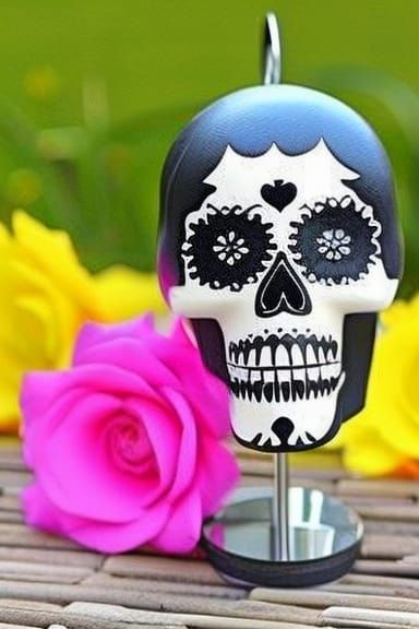 Skeleton with Sugar Skull Head