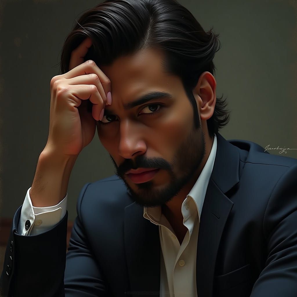 Suave Asian-Pakistani Gentleman with Chiseled Features