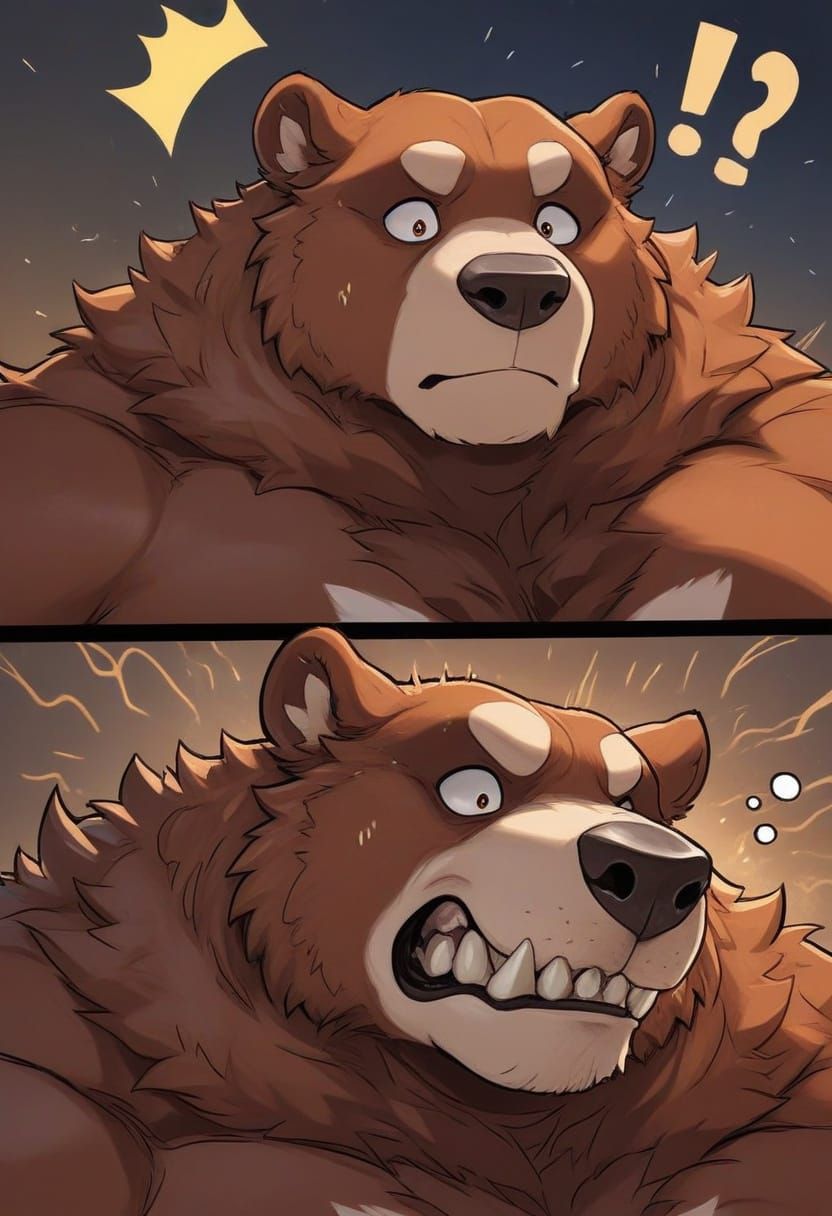 Portrait of an Obese Kodiak Bear