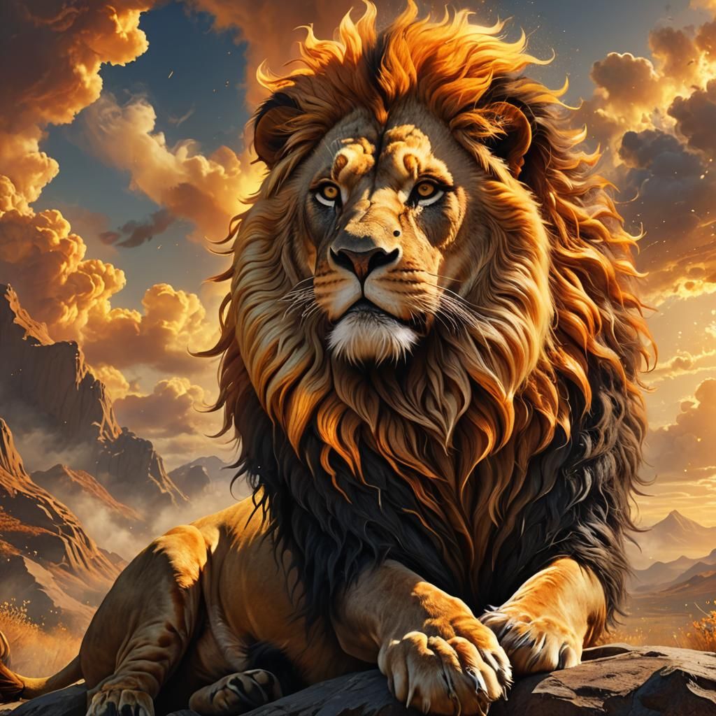 Leo: A Proud Lion in Sunlight