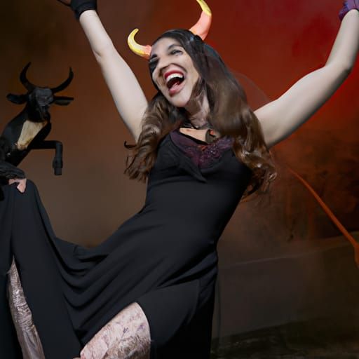 Witch's Ecstatic Dance on Halloween Night