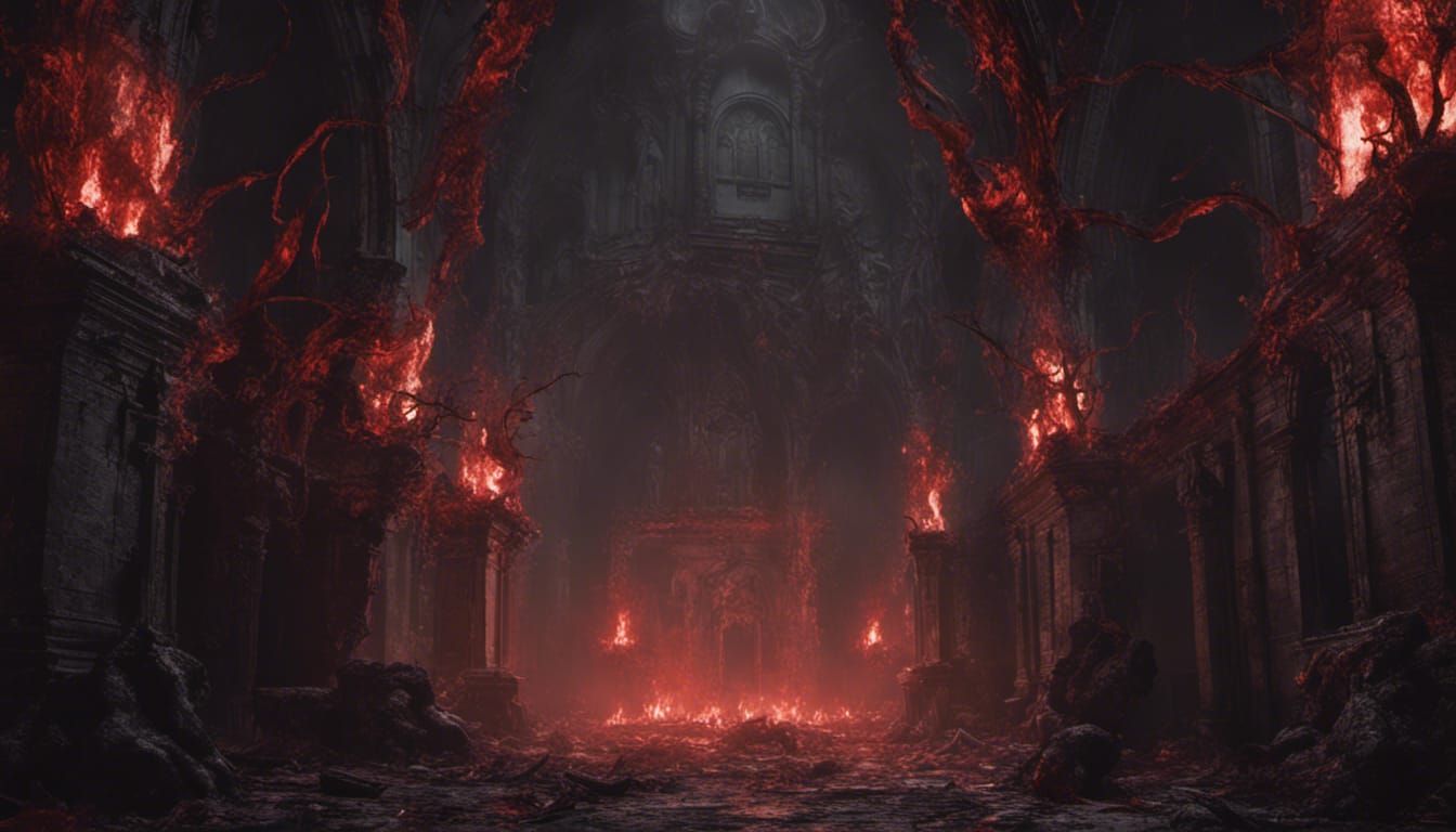 Lovecraftian Elder God's Dark Flame World in Unreal Engine
