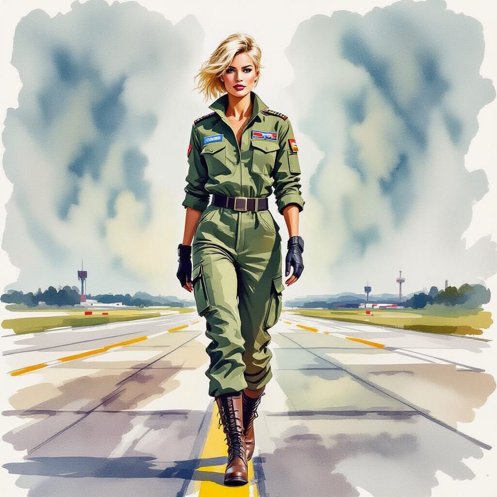 Impressionistic Portrait of a USAF Captain