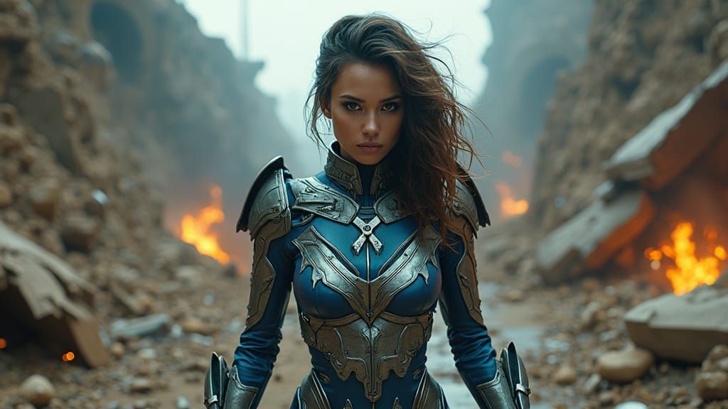 Alien Queen Inspired by Rogue in Futuristic Setting