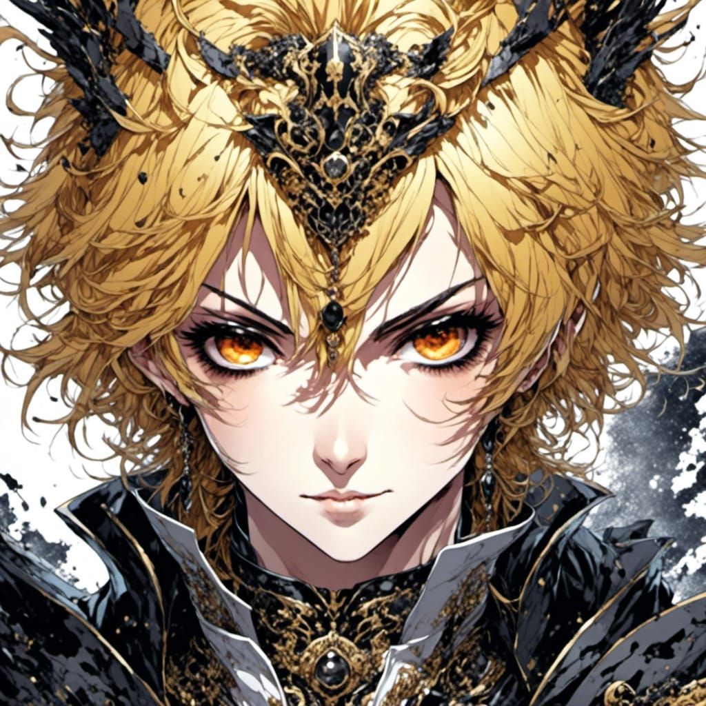 Anime Warlock Bishonen Face in Manga Style