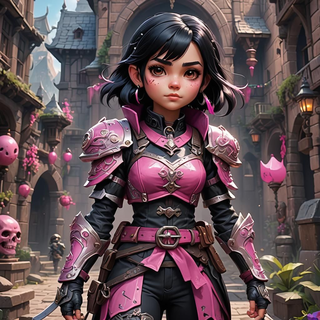 Human Rogue with Collar and Bell, Fantasy Art