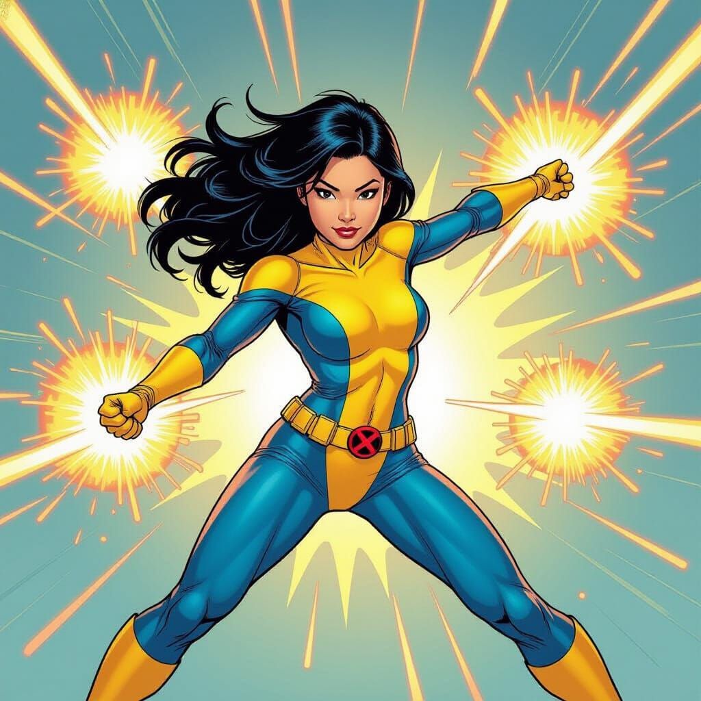 Jubilee in Dynamic Comic Book Style