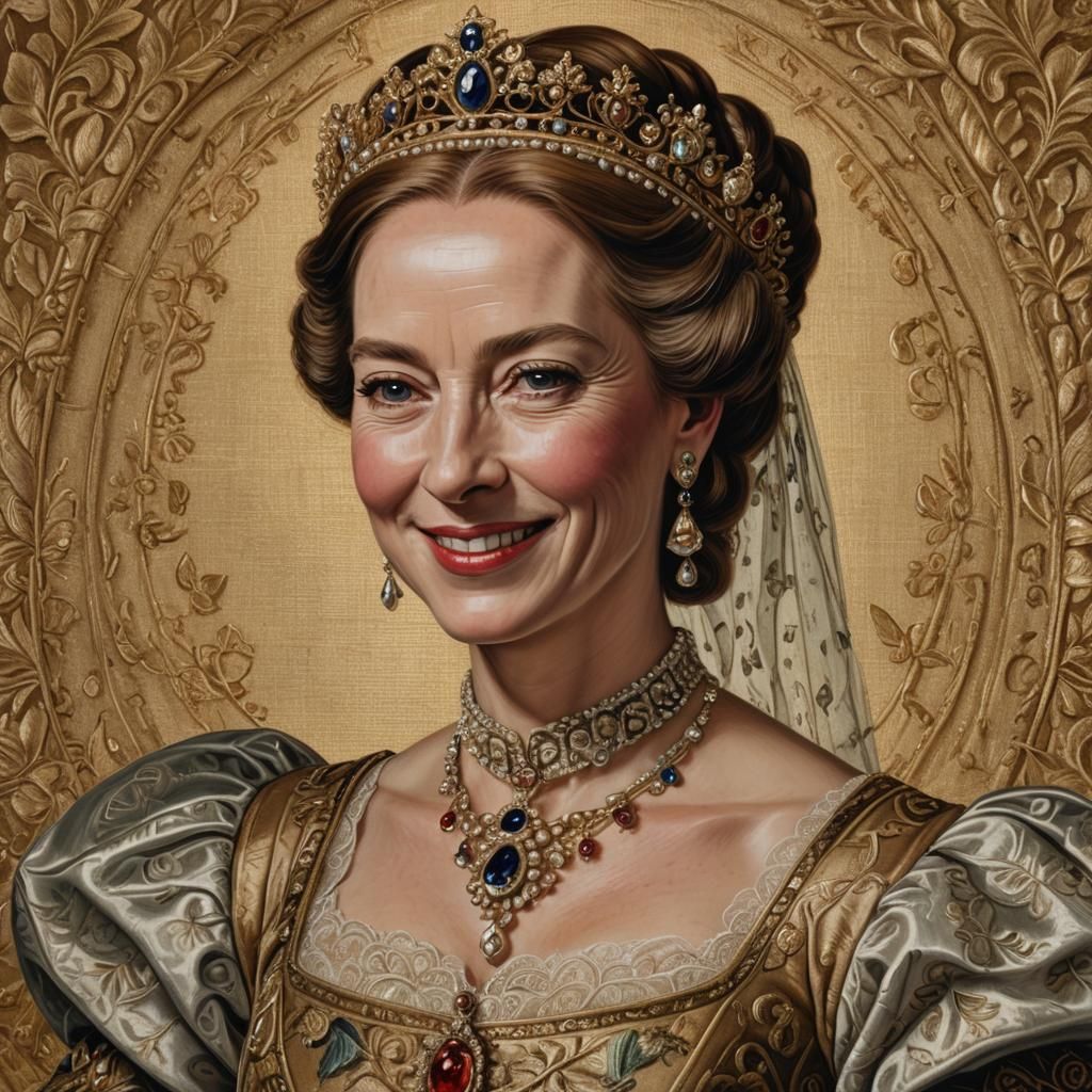 Queen Elizabeth Blount: Tudor Portrait in Oil