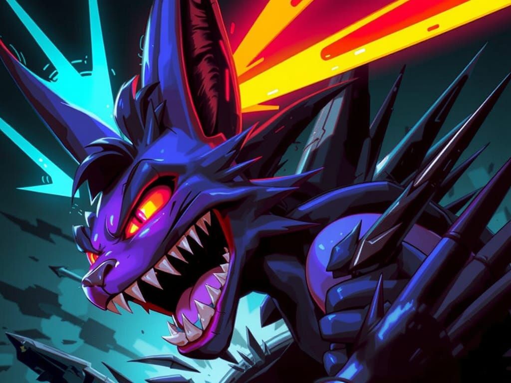 Manic Bunny Concept Art with Glowing Eyes