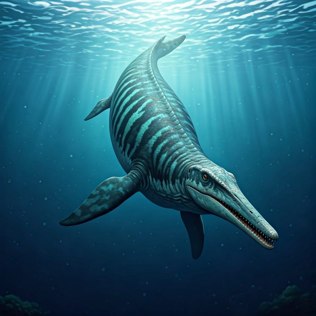 Prehistoric Ocean Creature in Digital Art Style