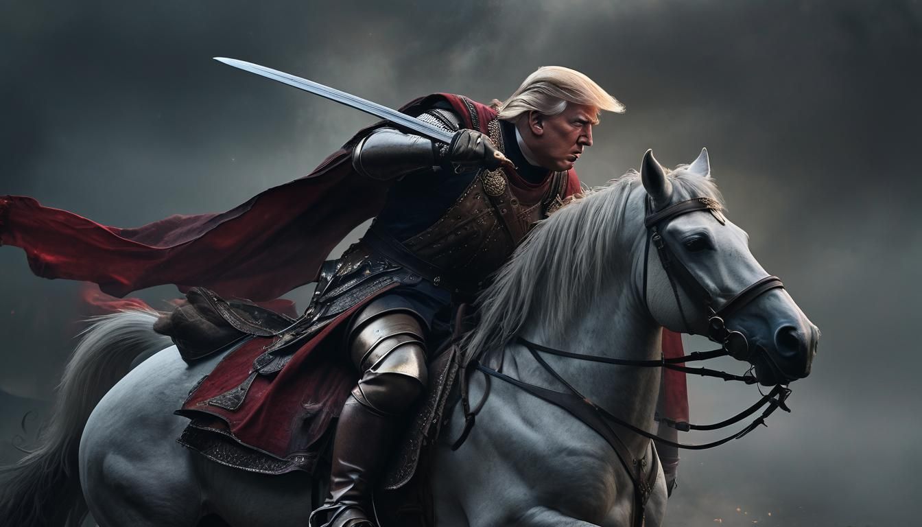 Donald Trump as Richard Lionheart in Digital Art