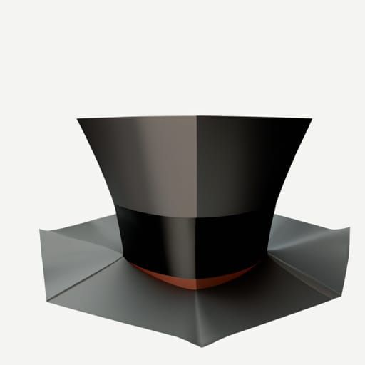 Origami Top Hat Papercraft in 8K Resolution