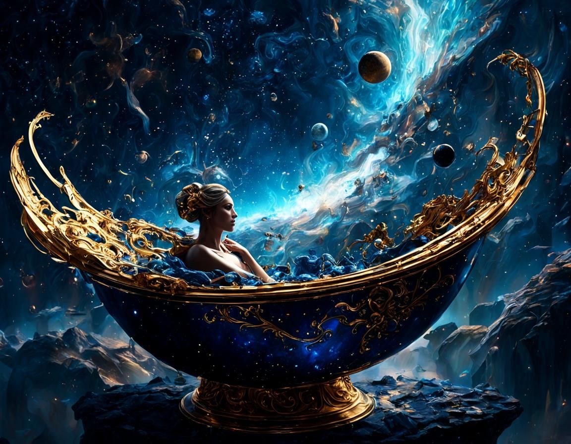 Celestial Being in Renaissance Sci-Fi Style