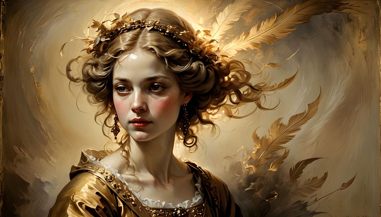 Baroque Portrait of a Sad Woman