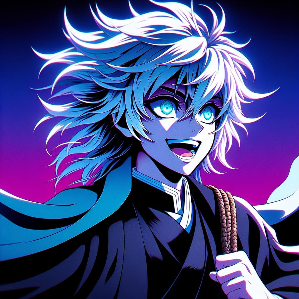 Spectral Warrior Anime Illustration in Japanese Art Style