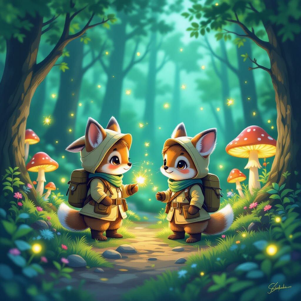 Enchanted Forest Adventure with Adorable Animals