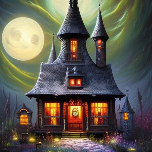 Tim Burton Style "Home Sweet Home" Fantasy