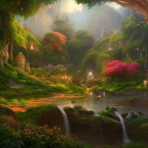 Garden of Eden: Detailed Matte Painting