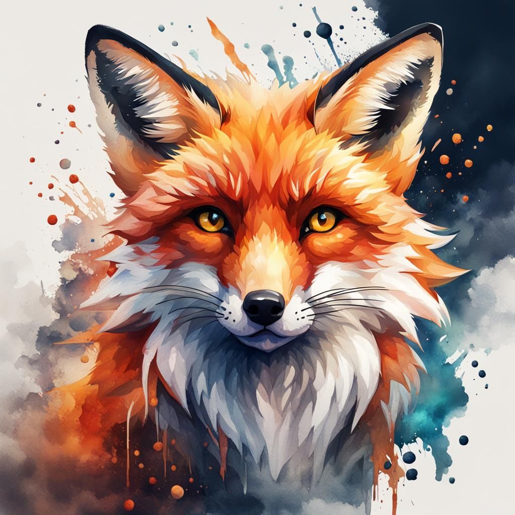 Watercolor Fox