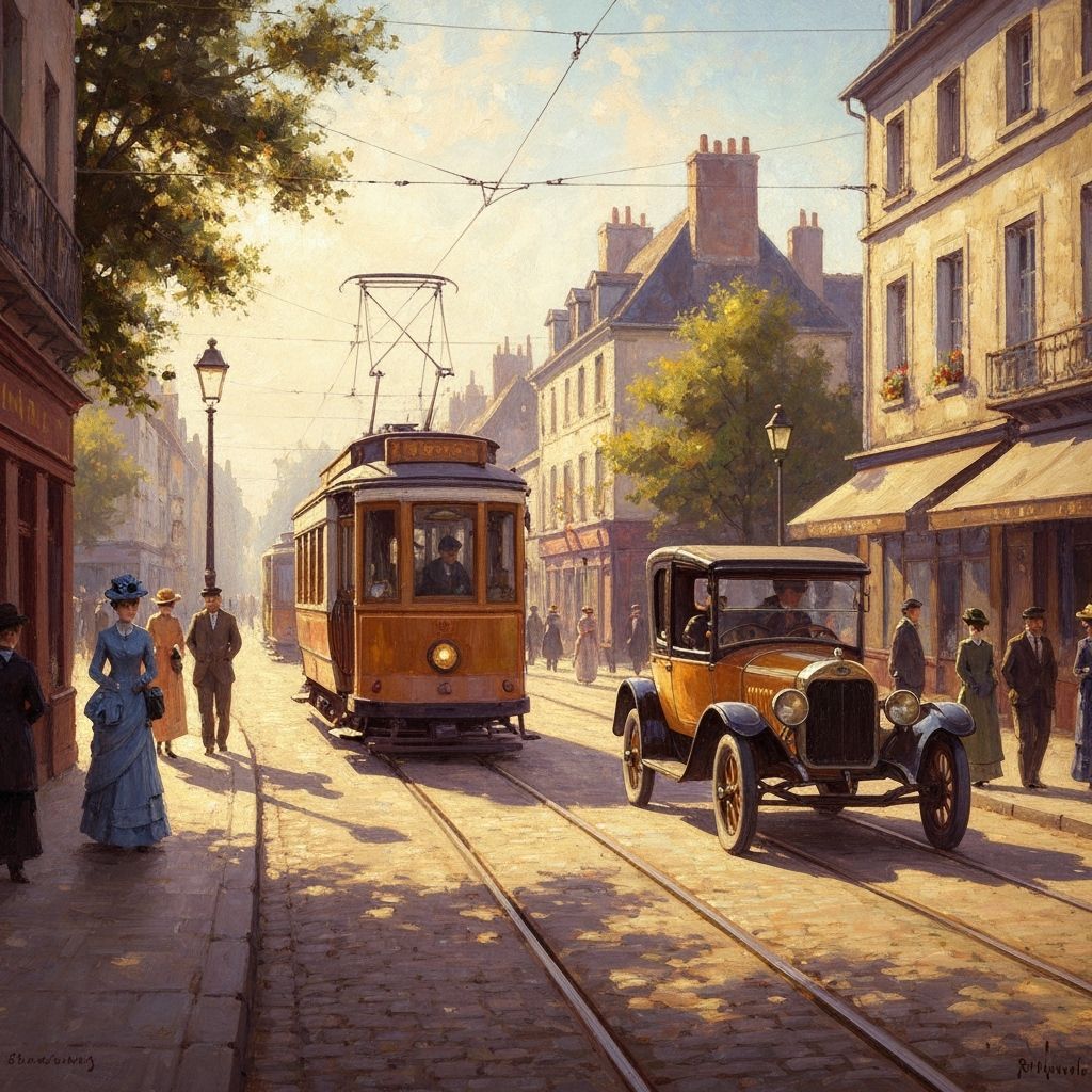 Old tram of France, in the 1930s