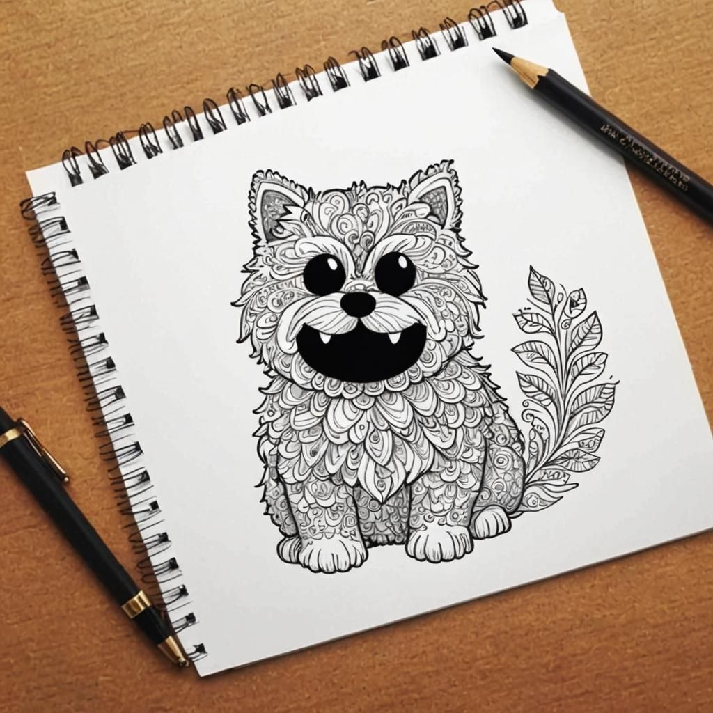 Expressive Doodle Art: A Happy Visual Experience