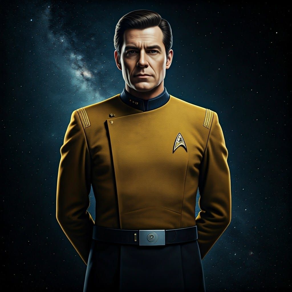 Early Starfleet Officer in Meticulously Tailored 22nd Centur...